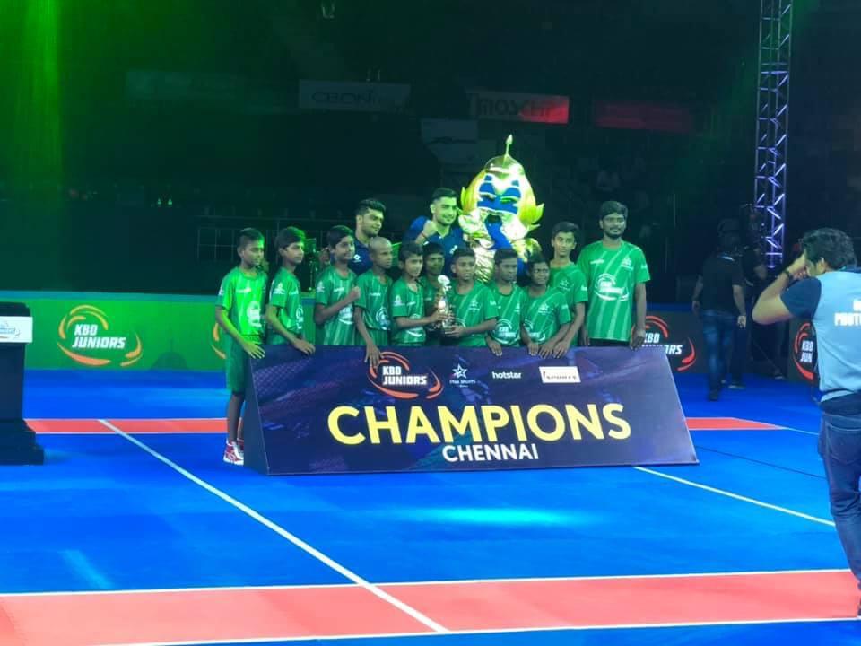 evaans juniour prokabaddi league champion